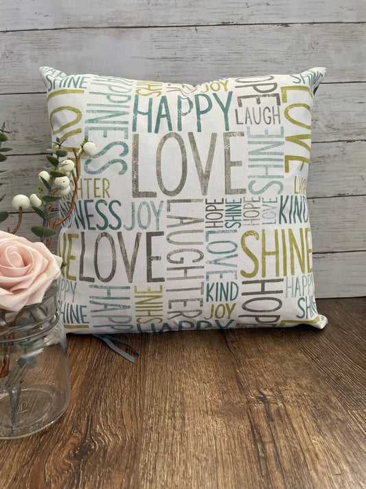 Teal Faux Leather/Multi Print Pillow Cover - Style 2